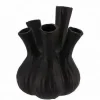 Aglio toeter vaas (tulpenvaas) mat zwart 20x25cm