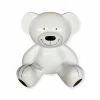 Beer beeld teddy zittend wit zwart 35 cm