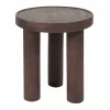 Bijzettafel Tias ø42 cm – Espresso Mangohout