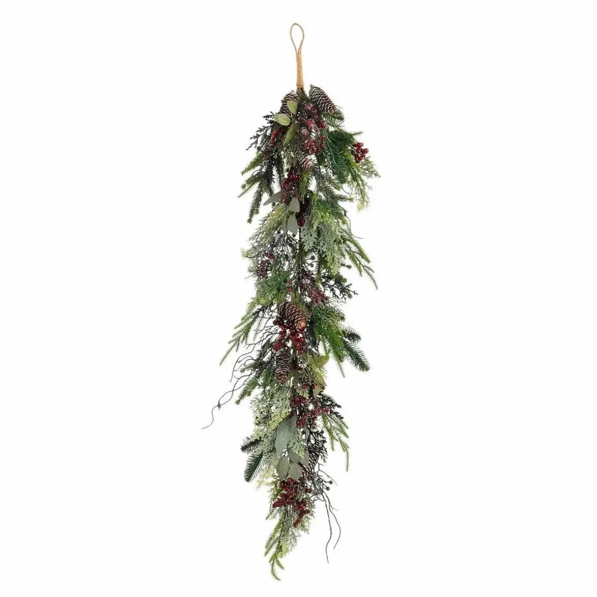 Bodi Druppelvormige Kerstslinger – L110 x B18 x H10 cm – Bordeaux