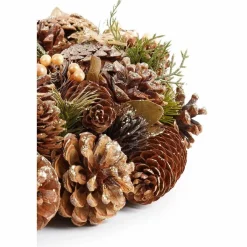 Brant Kerstkrans met Dennenappels – H9 x Ø45 cm – Bruin