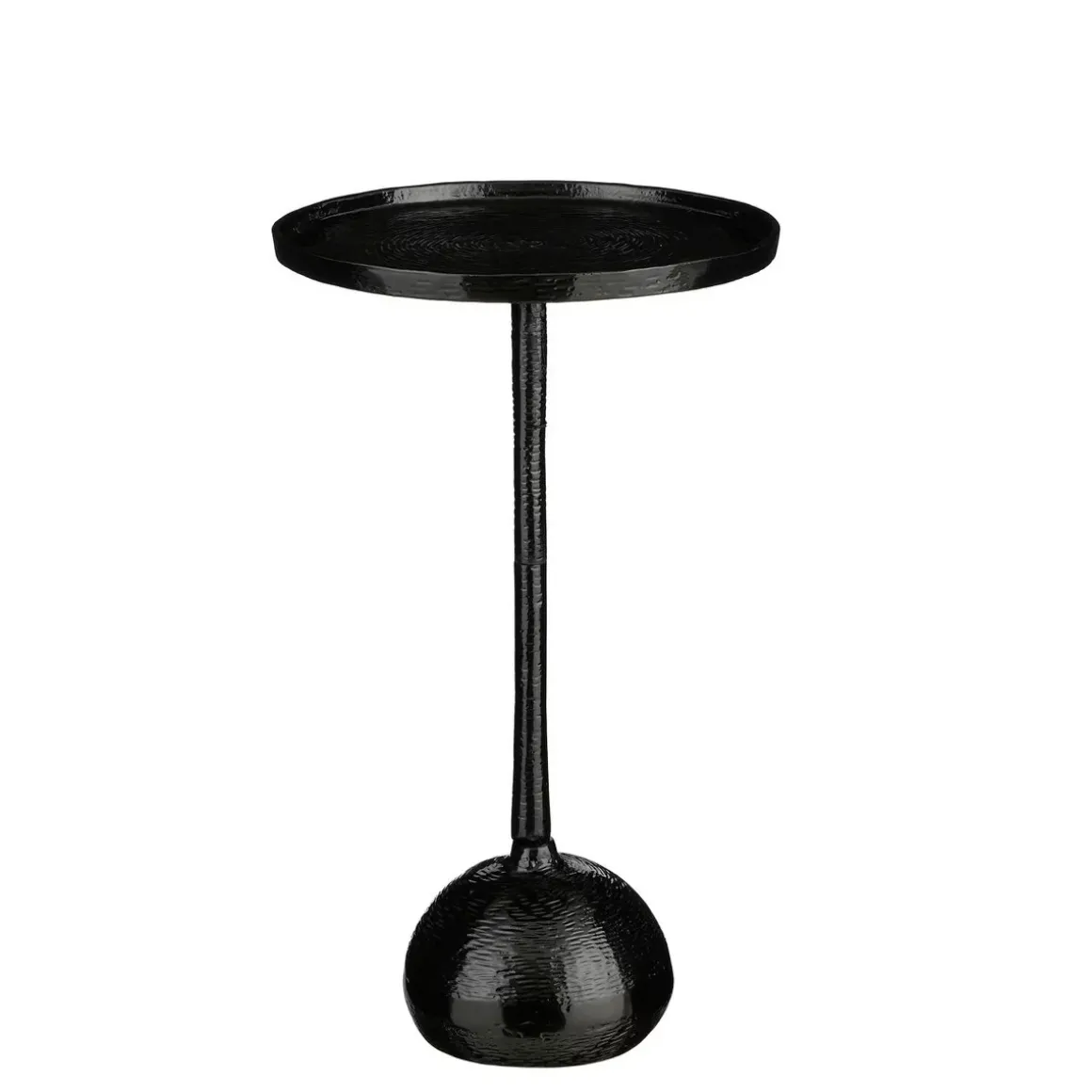 Colin Bijzettafel – H58 x Ø34 cm – Gerecycled Aluminium – 100% FSC – Zwart