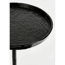 Colin Bijzettafel – H58 x Ø34 cm – Gerecycled Aluminium – 100% FSC – Zwart