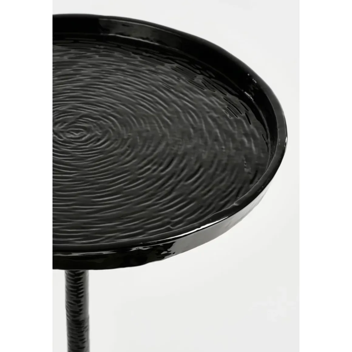 Colin Bijzettafel – H58 x Ø34 cm – Gerecycled Aluminium – 100% FSC – Zwart