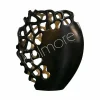 Colmore Vaas Alu Matt Zwart Goud Black Gold 26X10X31cm