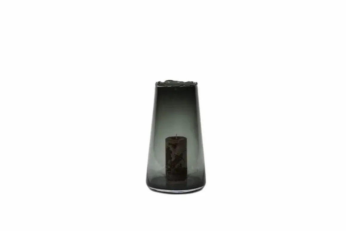 Conical vaas smoke organic rim 20x35cm