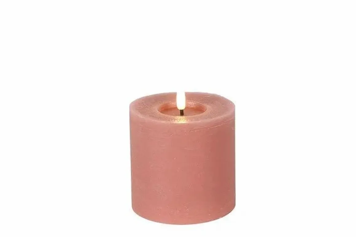 Countryfield LED Kaars roze 10 x 10 cm