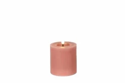 Countryfield Led kaars rustiek lyon 7.5x8cm roze