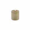 Countryfield LED kaars rustiek lyon 7.5x8cm Beige