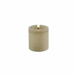 Countryfield LED kaars rustiek lyon 7.5x8cm Beige