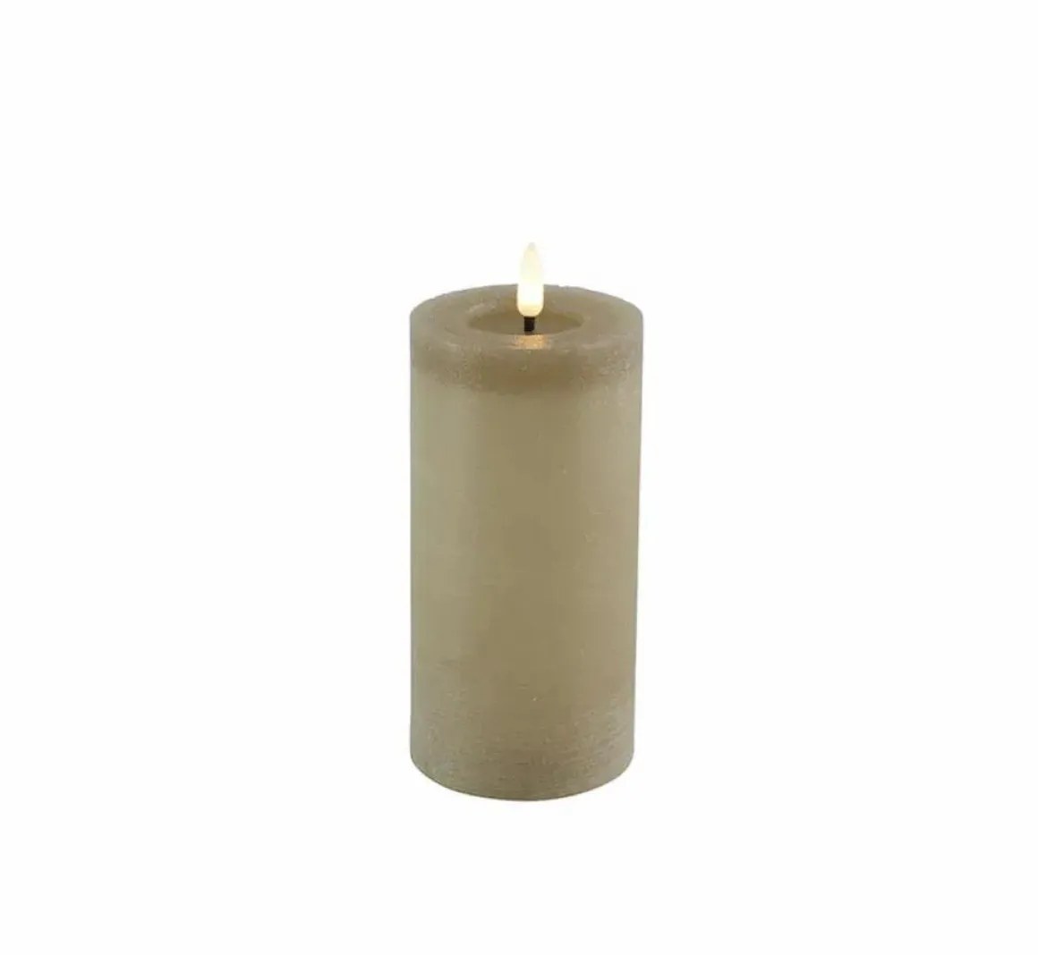 Countryfield Led kaars Taupe 7,5 x 15 cm