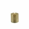 Countryfield LED Licht Kaars goud 10 x 10 cm