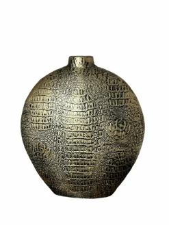 Croco vaas goud 28 cm x 30 cm