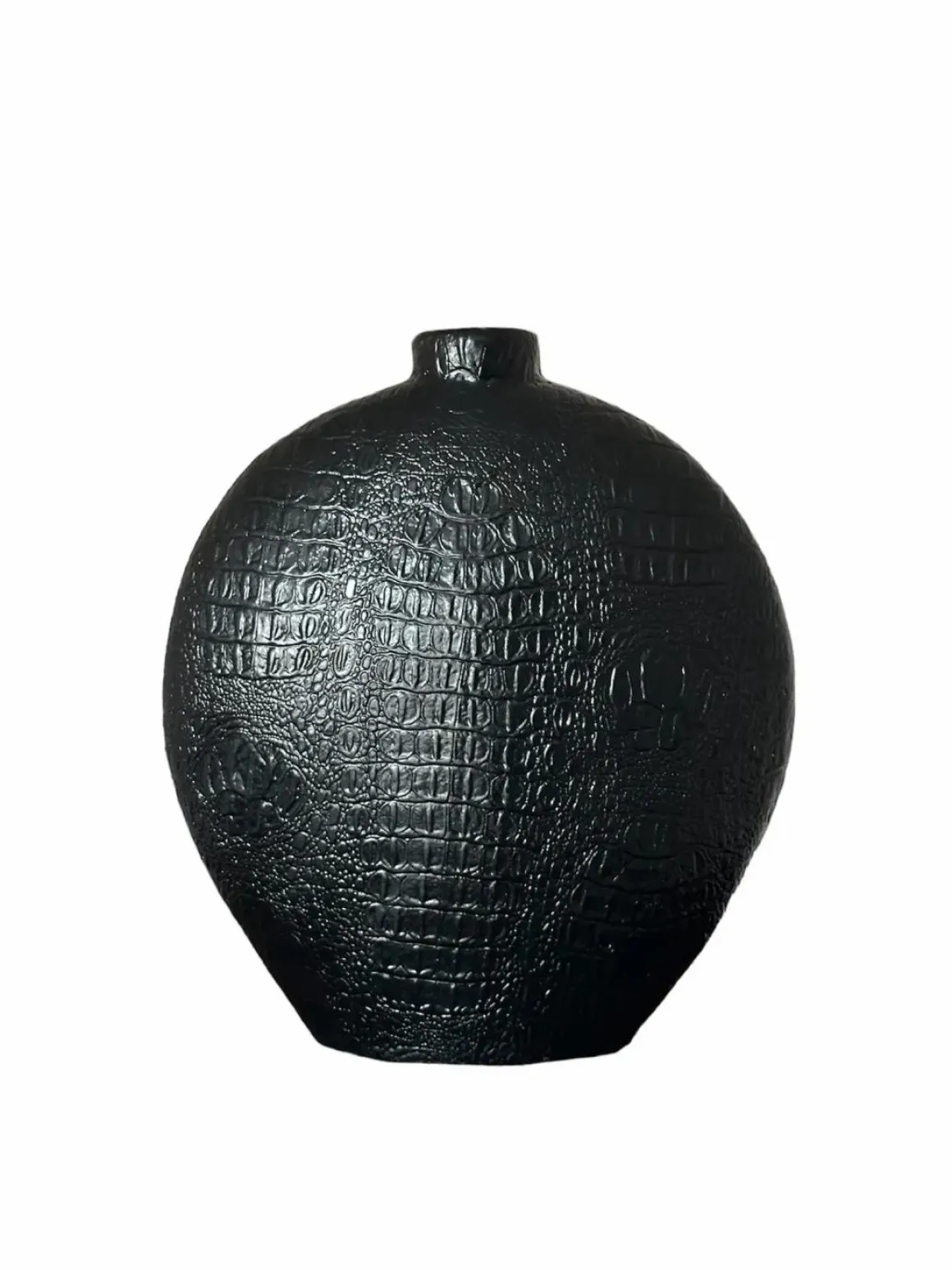 Croco vaas zwart 28 cm x 30 cm