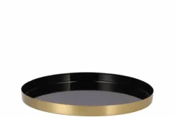 Decoratief Dienblad Marrakech 26×2 cm goud zwart