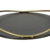 Dienblad rond Rosalie S brons zwart goud L34B34H5,5CM