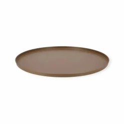 Dienblad rond taupe goud metaal – 2 afmetingen