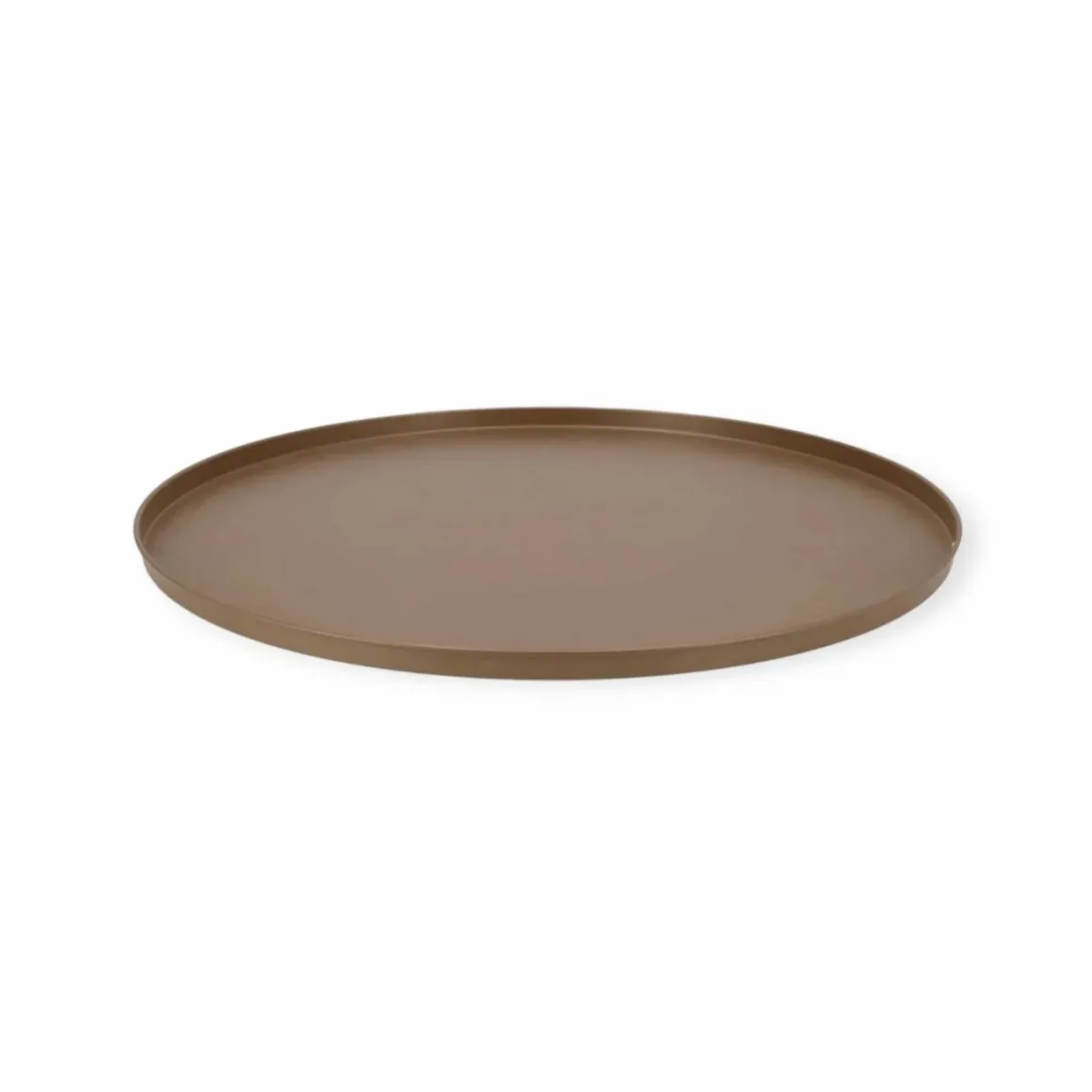 Dienblad rond taupe goud metaal – 2 afmetingen