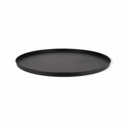 Dienblad rond zwart metaal – 36x36x2CM