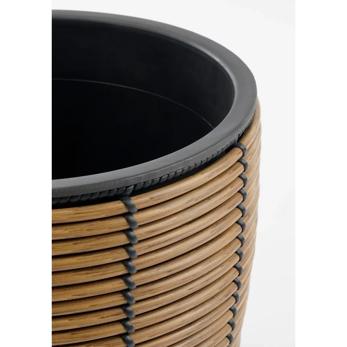 Durban Bloempot Buiten – Set van 3 – H36 x Ø40 cm – Gerecycled Plastic – Bruin