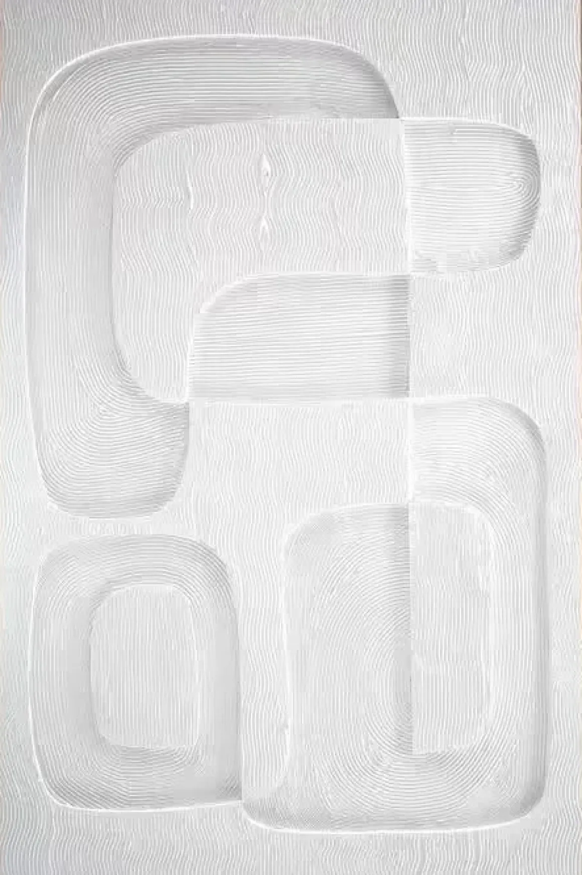 3D wanddecoratie organisch wit 80x120cm