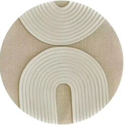 3D wanddecoratie rond Taupe beige 80 cm