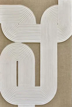 3D wanddecoratie 83x123cm Beige Taupe #2