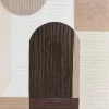 3D wanddecoratie 60x80cm Organische vormen in aardetinten #2