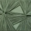 3D wanddecoratie 153x53cm Textiel +olieverf met frame groen