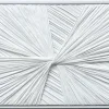 3D wanddecoratie 153x53cm Textiel +olieverf met frame wit