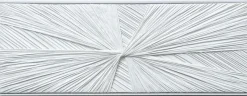 3D wanddecoratie 153x53cm Textiel +olieverf met frame wit