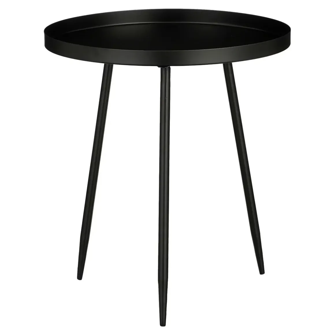 Flores Bijzettafel – H44 x Ø40 cm – Metaal – Zwart