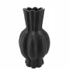 Garlic mat zwart high vaas 23x40cm