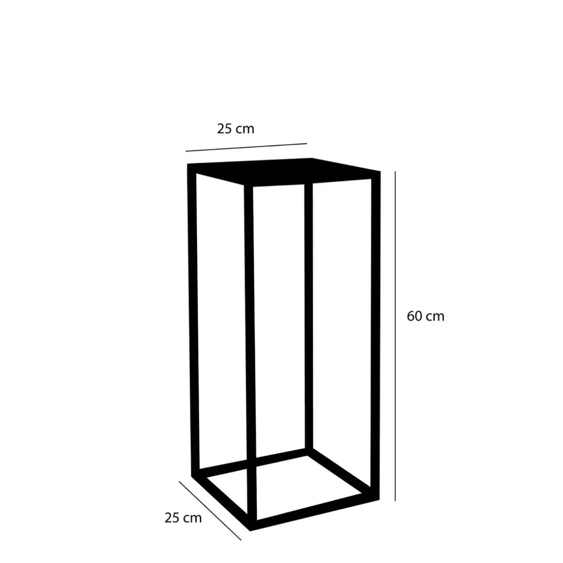 Goa Bijzettafel – Set van 2 – L30 x B30 x H70 cm – Metaal – Zwart