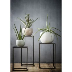 Goa Bijzettafel – Set van 2 – L30 x B30 x H70 cm – Metaal – Zwart