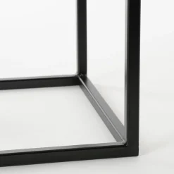 Goa Bijzettafel – Set van 2 – L35 x B35 x H55 cm – Metaal – Zwart