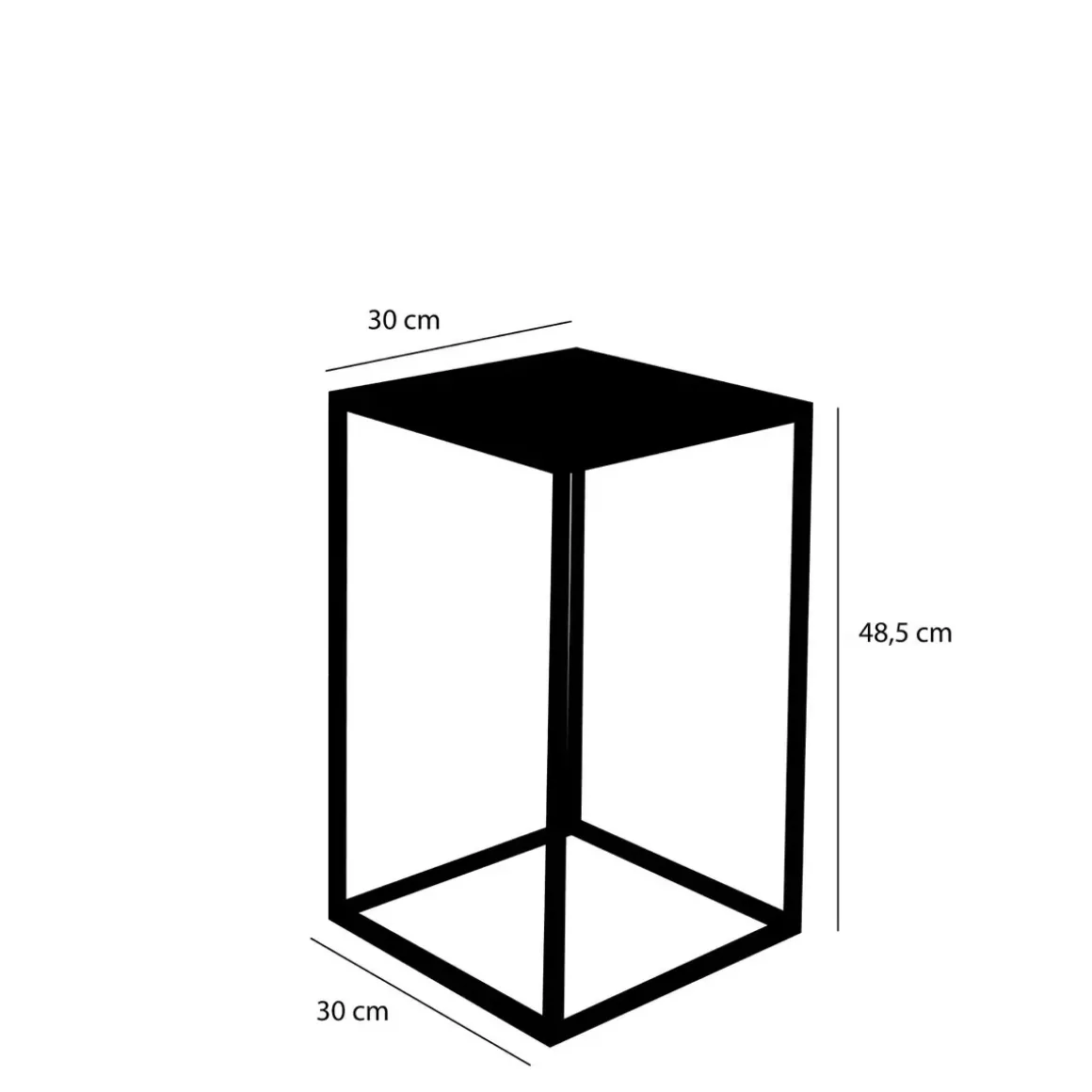 Goa Bijzettafel – Set van 2 – L35 x B35 x H55 cm – Metaal – Zwart