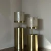 Gouden Kandelaar woonaccessoires set incl stompkaarsen