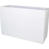 Grote smalle witte bloempot Chicago op wielen 100 of 120cm