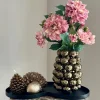Herfstdecoratie complete tafel decoratie set met dienblad roze brons