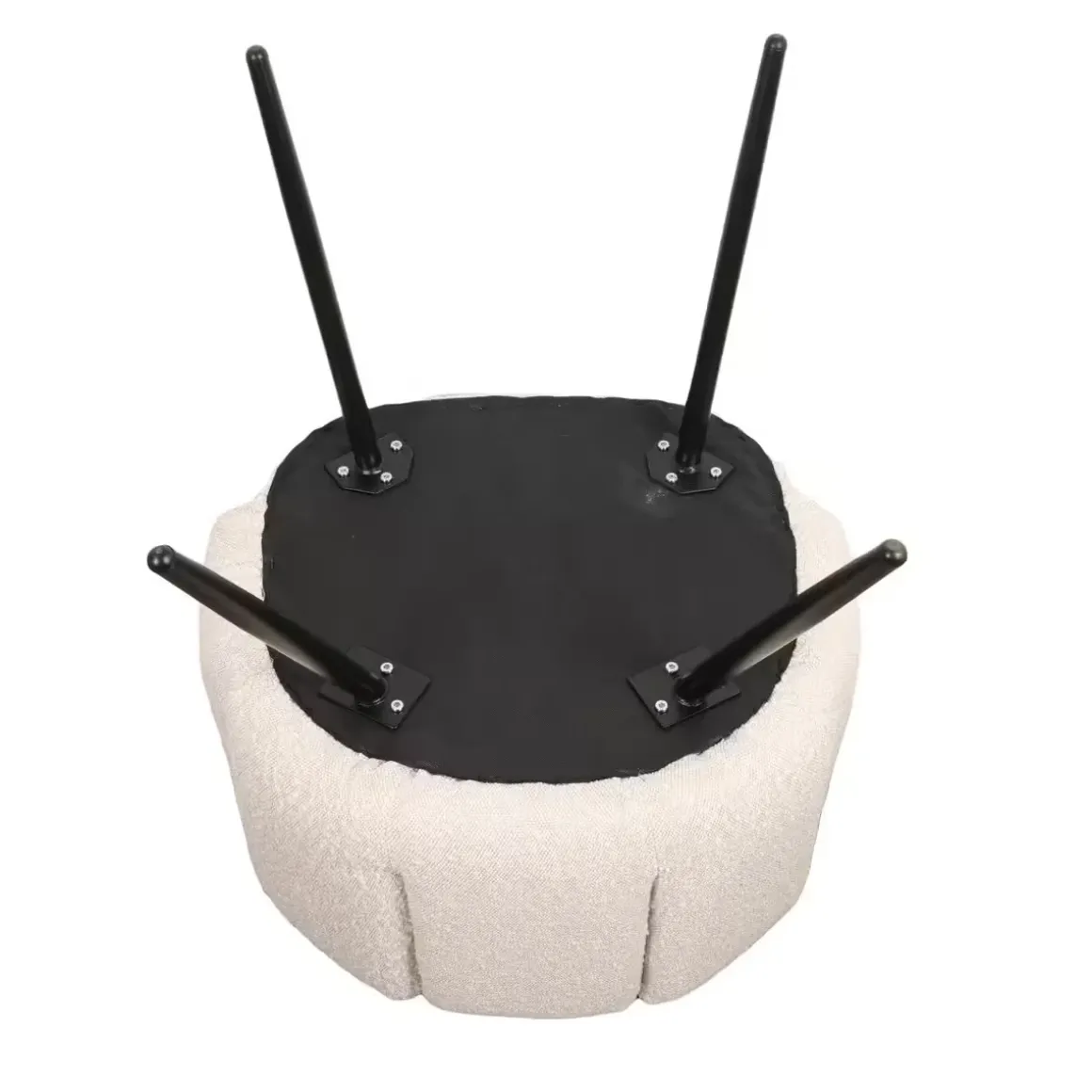 High five luxe eetkamerstoelen wit parelmoer (boucle) (Set van 2)