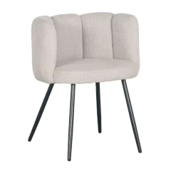 High five luxe eetkamerstoel beige (Set van 2)
