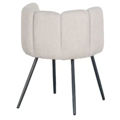 High five luxe eetkamerstoel beige (Set van 2)