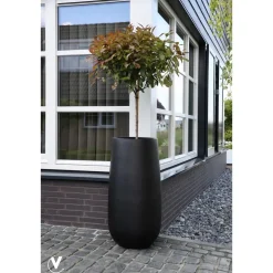 Hoge zwarte xxl vaas Idaho black 70 of 100 cm