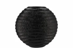Inga jada oval luxe wave vaas zwart