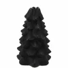 Jada zwart kerstboom kaarshouder 19x12cm
