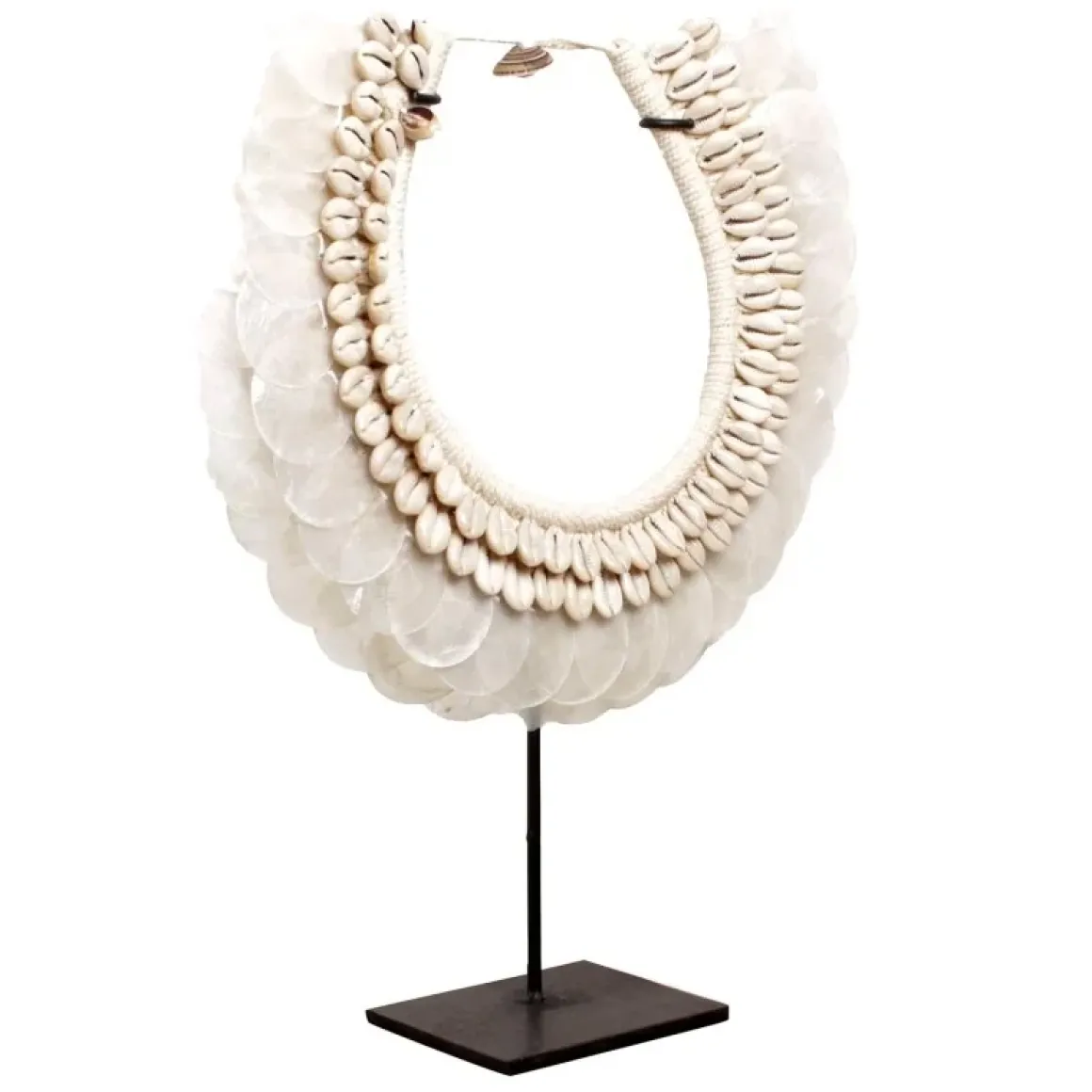 J36 schelpen ketting ornament op voet