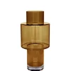 Juba cognac Ø20 x H40 cm glazen vaas