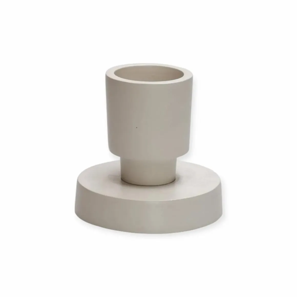 Kaarshouder beige ivory Piura XS Ø9 x H10 cm – vase the world
