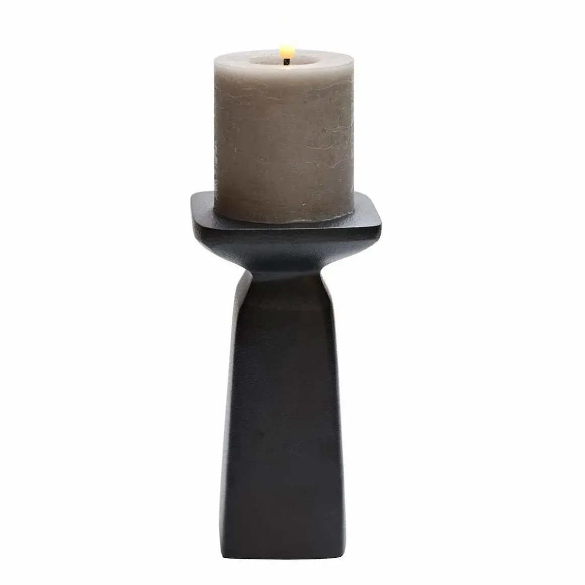 Kaarshouder Calama M zwart L10 x H10 x H18 cm – Vase the world